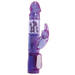 Фиолетовый вибратор Rabbit Lovers Breed Will - 24,5 см.