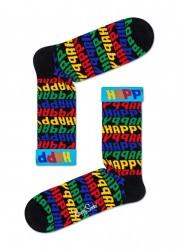 Носки унисекс Jumbo Text Sock с цветными надписями Happy socks