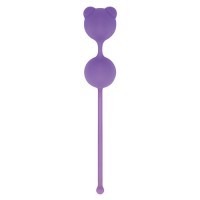 Фиолетовые вагинальные шарики Pussynut Double Silicone