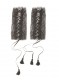 Ажурные чёрные наручники-манжеты VILLA SATINE на шнуровке Maison Close