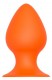 Оранжевая анальная пробка Plug With Suction Cup - 7,7 см.