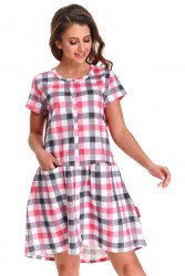 Клетчатое домашнее платье с кармашками Doctor Nap Клетчатое домашнее платье с кармашками Doctor Nap
