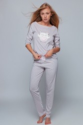 Уютная женская пижама Amy с аппликацией в виде совы Sensis