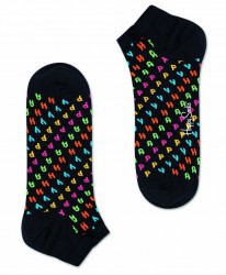 Низкие носки унисекс Happy Low Sock с цветными надписями Happy socks