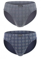 Комплект из 2 трусов-слипов в клетку Gentlemen