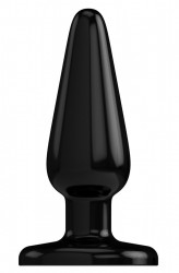 Черная коническая анальная пробка Basic 4 Inch - 10 см.