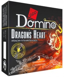 Ароматизированные презервативы Domino Dragon’s Heart - 3 шт.