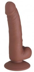 Коричневый фаллоимитатор Seducer Spirited Dick - 18 см.
