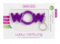 Фиолетовое эрекционное кольцо-брелок Wow Cockring