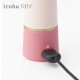 Нежно-розовый вибратор с шаровидной мягкой головкой Iroha Rin+ Sango - 16 см.