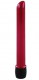 Красный классический тонкий вибратор - 14,5 см.