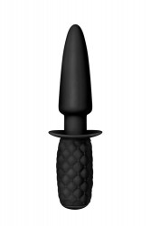 Черная анальная пробка с ручкой Punishment Thorn Silicone Butt Plug