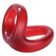 Красное эрекционное кольцо с подхватом Colt Snug Tugger
