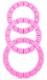 Набор из 3 розовых эрекционных колец Silicone Love Wheel 3 sizes