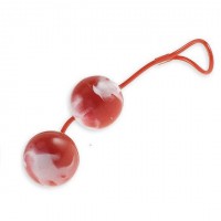 Вагинальные шарики красно-белые со смещенным центром тяжести Duoballs