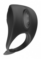 Черное эрекционное виброкольцо с электростимуляцией C-spot Massager