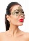 Золотистая женская карнавальная маска Джага-Джага