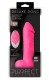 Розовый реалистик на присоске и с пультом ДУ Purrfect Silicone Deluxe Remote Vibe 7IN - 18 см.