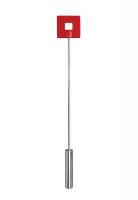 Красная шлёпалка Leather Square Tiped Crop с наконечником-квадратом - 56 см.