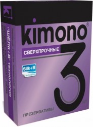 Сверхпрочные презервативы Kimono - 3 шт.