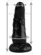 Черная анальная втулка с венками - 18 см.