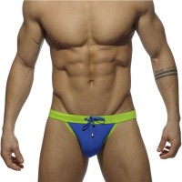 Синие мужские плавки-танга с ярким поясом Romeo Rossi Синие мужские плавки-танга с ярким поясом Romeo Rossi