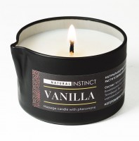 Массажная свеча с феромонами Natural Instinct Vanilla - 70 мл.