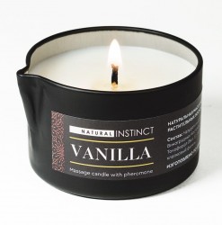 Массажная свеча с феромонами Natural Instinct Vanilla - 70 мл.