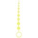Желтая анальная цепочка-елочка Pleasure Beads - 30 см.