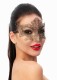 Роскошная золотистая женская карнавальная маска Джага-Джага