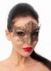 Роскошная золотистая женская карнавальная маска Джага-Джага