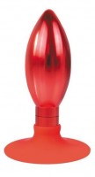 Красная каплевидная анальная пробка - 10 см.