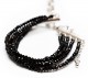 Чёрно-серебристые наручники-браслеты из агата Tenero Amore