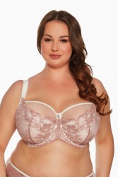 Бюстгальтер Ranita с розовым кружевом на +size чашке Gaia