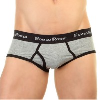 Набор из 3 серых трусов-брифов с черной резинкой Romeo Rossi Набор из 3 серых трусов-брифов с черной резинкой Romeo Rossi