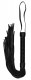 Черная многохвостовая гладкая плеть Luxury Whip - 38,5 см.