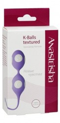 Фиолетовые вагинальные шарики К-Balls textured