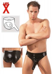 Мужской страпон на трусиках из латекса Latex Gents-Slip с анальной пробкой