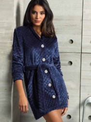 Женский короткий халат на пуговичках Sielei