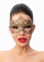 Пикантная золотистая карнавальная маска Джага-Джага
