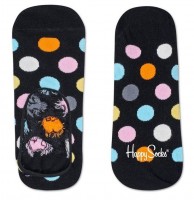 Носки-следки Big Dot Liner в крупный цветной горох Happy socks