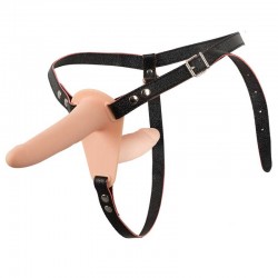 Телесный двойной вибрострапон с вибрацией Vibrating Double Strap-On - 15 см. Телесный двойной вибрострапон с вибрацией Vibrating Double Strap-On - 15 см.