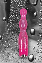 Розовый вибромассажер-ёлочка Starlight Gems Libra Vibrating Massager - 17,7 см.