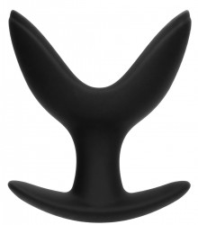 Черная анальная пробка-эспандер Split 4 - 8,5 см.
