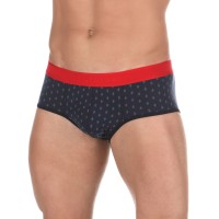 Темно-синие трусы-брифы с принтом в виде ёлочек Darkzone