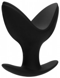 Черная анальная пробка-эспандер Split 5 - 10,3 см.