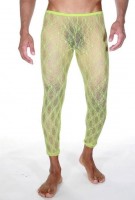Мужские ажурные легинсы цвета лайма La Blinque