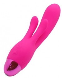 Розовый вибратор Indulgence Rechargeable Frolic Bunny - 18,7 см.