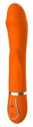 Оранжевый вибратор Diamond Darling - 22 см.