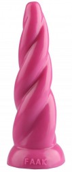 Розовая коническая спиральная анальная втулка - 22,5 см.